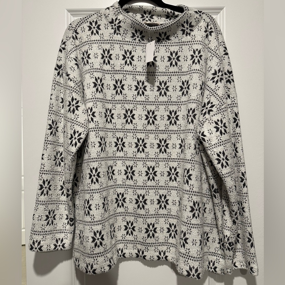 NWT Loft super soft snowflake pullover sweater XL